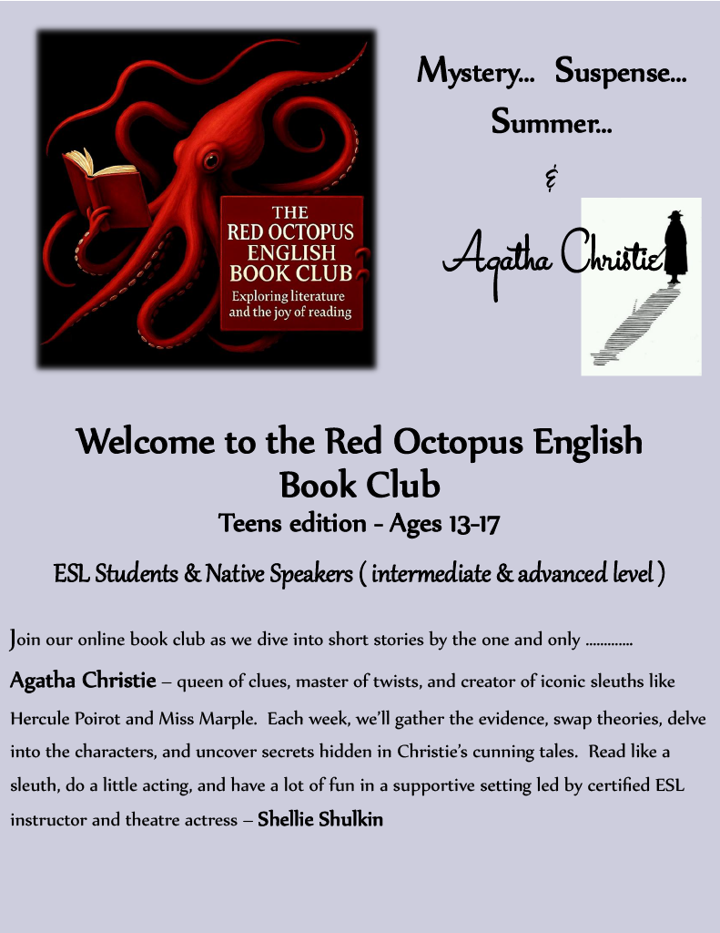Red Octopus Book Club – flyer page 1